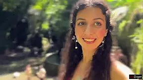 cum on face in public locker room and cumwalk at the waterfall