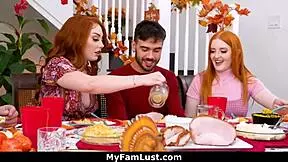 Intense threesome with Nate cumming on faces and tits.