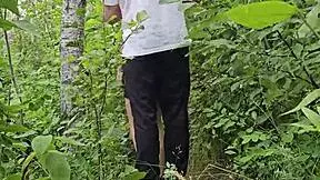 Quickie In The Forest With Brunette