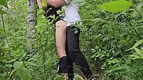 Quickie In The Forest With Brunette