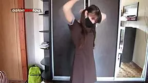 Getting ready for cosplay party do you like my naughty look in uniform