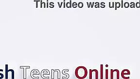 Teen student strips, cums in panties solo