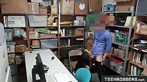 fucking in doggystyle sexy ebony teen for stealing store