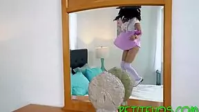 Tiny Teen Whore Riding Cock or Rubbing Tight Cunt? Choose Your Pleasure!