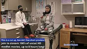 DR TAMPA - THE REMOTE INTERROGATION CENTER - JASMINE ROSE WITH PETITE 18+ LATINA TATTOO SHAVED PUSSY SLAP HOSPITAL GLOVES