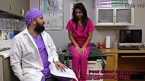 Misty Addams Yearly Physical – close up fingering and anal backstage.