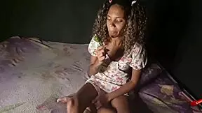 Innocent stepdaughter sucks penis in cosplay