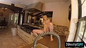 Why did the horny nanny drop her lesbian act? To ride the boss's big cock and get a facial!