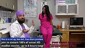 Misty Addams Yearly Physical – close up fingering and anal backstage.