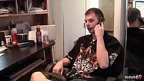 I seduced a huge cock boy to fuck me at a job interview, achieving orgasm with my curvy big tits