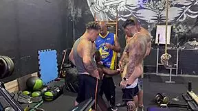 Hot Latina's Gym Orgy Watched By Everyone