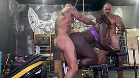 Hot Latina's Gym Orgy Watched By Everyone