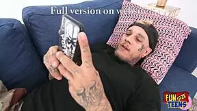 A Cute Funsize Teen Feels Passionate Spanking And Choking From Tattooed Guy