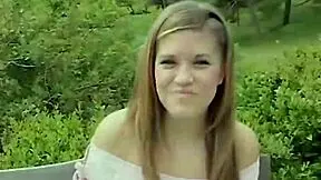 Teen Topanga Fingers Her Tight Pussy In Nice Dress At The Park!