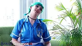 Blue Haired Alternative Nurse Takes Care of Your Cock in an Appointment