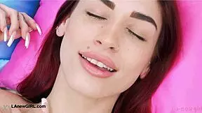 red haired model flaunts her sexy body for casting, wow! 🔥