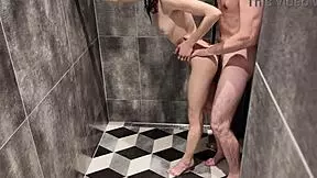 step daughter showers with step dad in wet pussy bath!