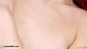 red haired model flaunts her sexy body for casting, wow! 🔥