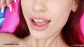 red haired model flaunts her sexy body for casting, wow! 🔥