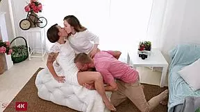 Horny teen 18+s lure male friend into unforgettable threesome