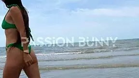 Sexy Public Flashing on Beach