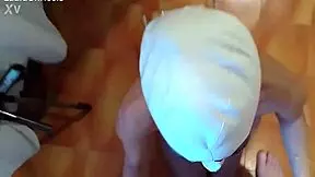 Milf in pantyhose and heels gives blowjob preview