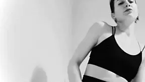 Sexy German Brunette Teasing In Fishnet Tights, Ass And Feet