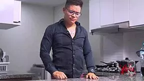 Boss sucks employee's dick and begs for cum