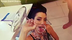 Oneybeezz Tattoo Babe Blowjobs In Gangbang With Ass Licking And Deepthroat Cum