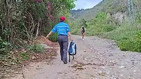 old perverted day laborer fucks beautiful busty big-assed peasant woman with swollen wet pussy