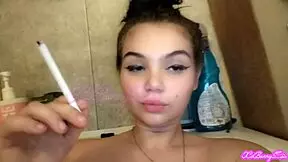 wanna see me smoking in the tub, pov close-up?