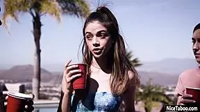 I'm a hot naive teen getting fucked deep at the party by a guy. Oops, I mean... wait,