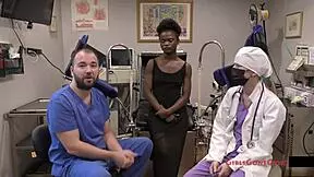 Rina Arem Undergoes Stimulating Exam In Heels And Black Shoes, Revealing Tattoo And Shaved Pussy With Toys