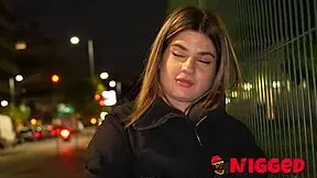 Big black cock devours young brunette 😈