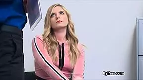 blonde employee surprises with skills in back office