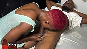 petite ebony babes in foursome, sucking big cocks in submissive orgy