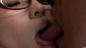 Slim Japanese Office Girl 18 Seduces for Double Creampie MMF! 😲