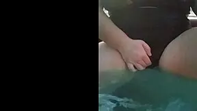 Feeling the Intense Pleasure in Hot Tub with Horny White Teen's Big Tits and Ass
