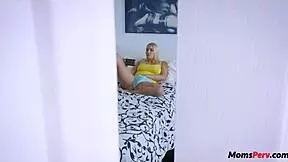 Stepmom Masturbates! Stepson Helps!