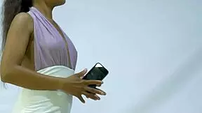 Watch The Petite Exotic Milf Happily Look For Clothes, Revealing Her Small Tits In 4K Downblouse.