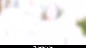 Asian babe spreading ass cheeks to expose butthole - thinasian
