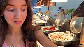 I picked up this sad girl in the hotel and fucked her hard, cumming on her face.