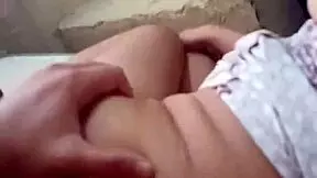 Big tits stepsister in dress gets bent over