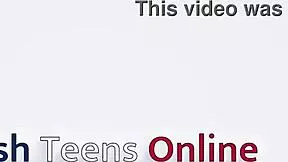 Posh 18 year old redhead makes herself cum and plays with spit