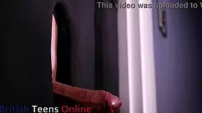 Redhead nurse at gloryhole