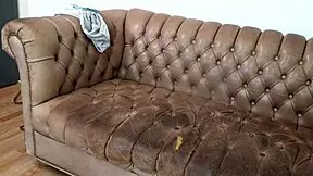 I feel so overwhelmed during this rough anal session on the sofa with Scarlett Johnson