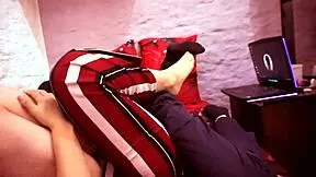 oh man, this redhead latina gets oiled up for passionate anal pounding with big cock moans and cumshot