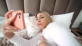 stepdaughter seduces stepdad by watching porn with the door open, leading to intimate moments