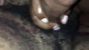 Young black teen 18+ deepthroat sloppy head mov in homemade ebony ghetto scene