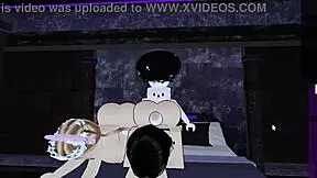 Threesome action with petite shemale femboy getting slammed hard!